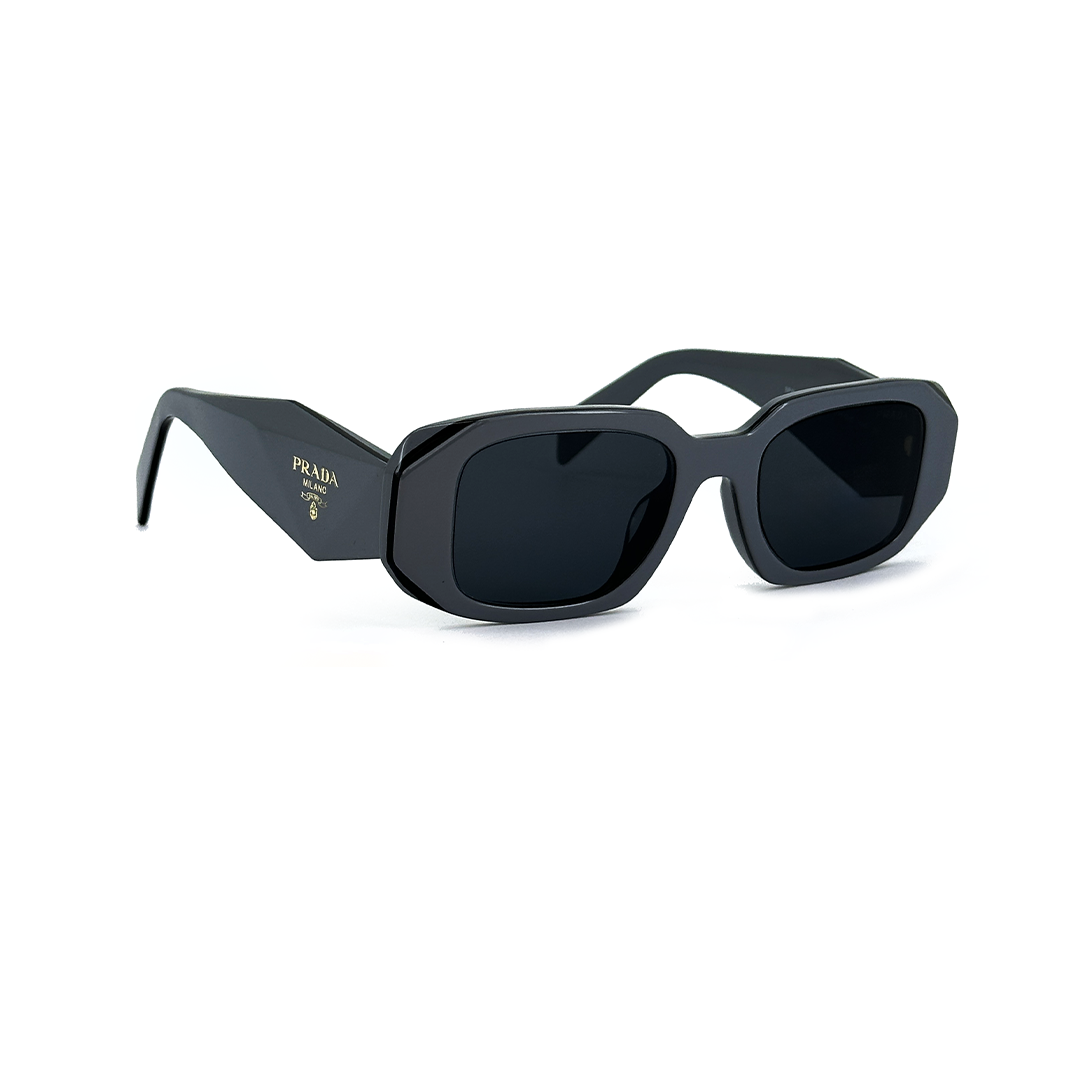 Prada Women's Grey Acetate Rectangle Sunglasses PR17WSF11N09T51