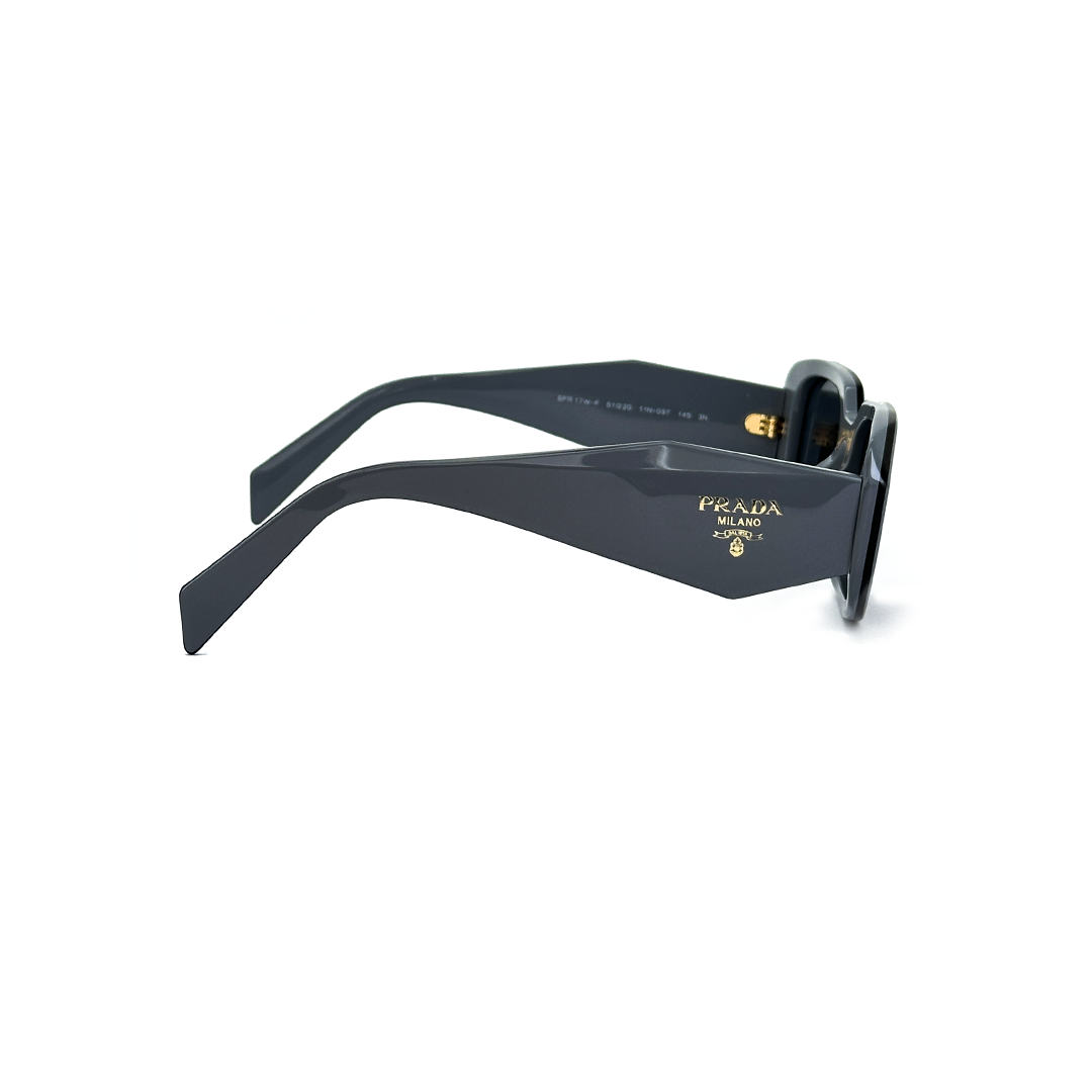 Prada Women's Grey Acetate Rectangle Sunglasses PR17WSF11N09T51