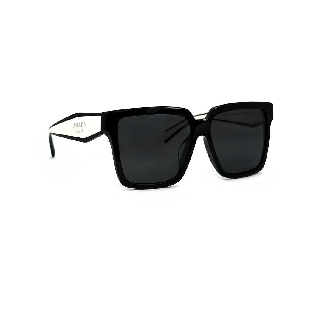 Prada Women's Black Acetate Square Sunglasses PR24ZSF1AB5S057